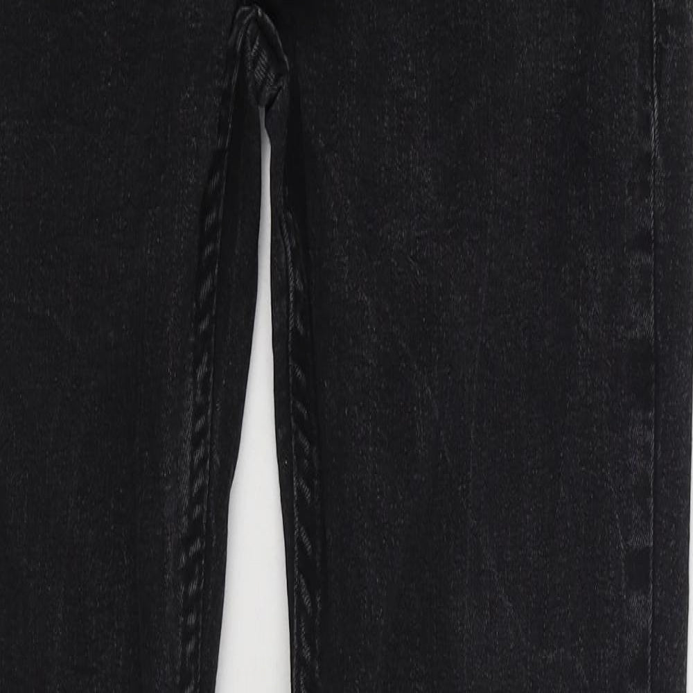 Topman Mens Black Cotton Skinny Jeans Size 32 in L32 in Regular Zip