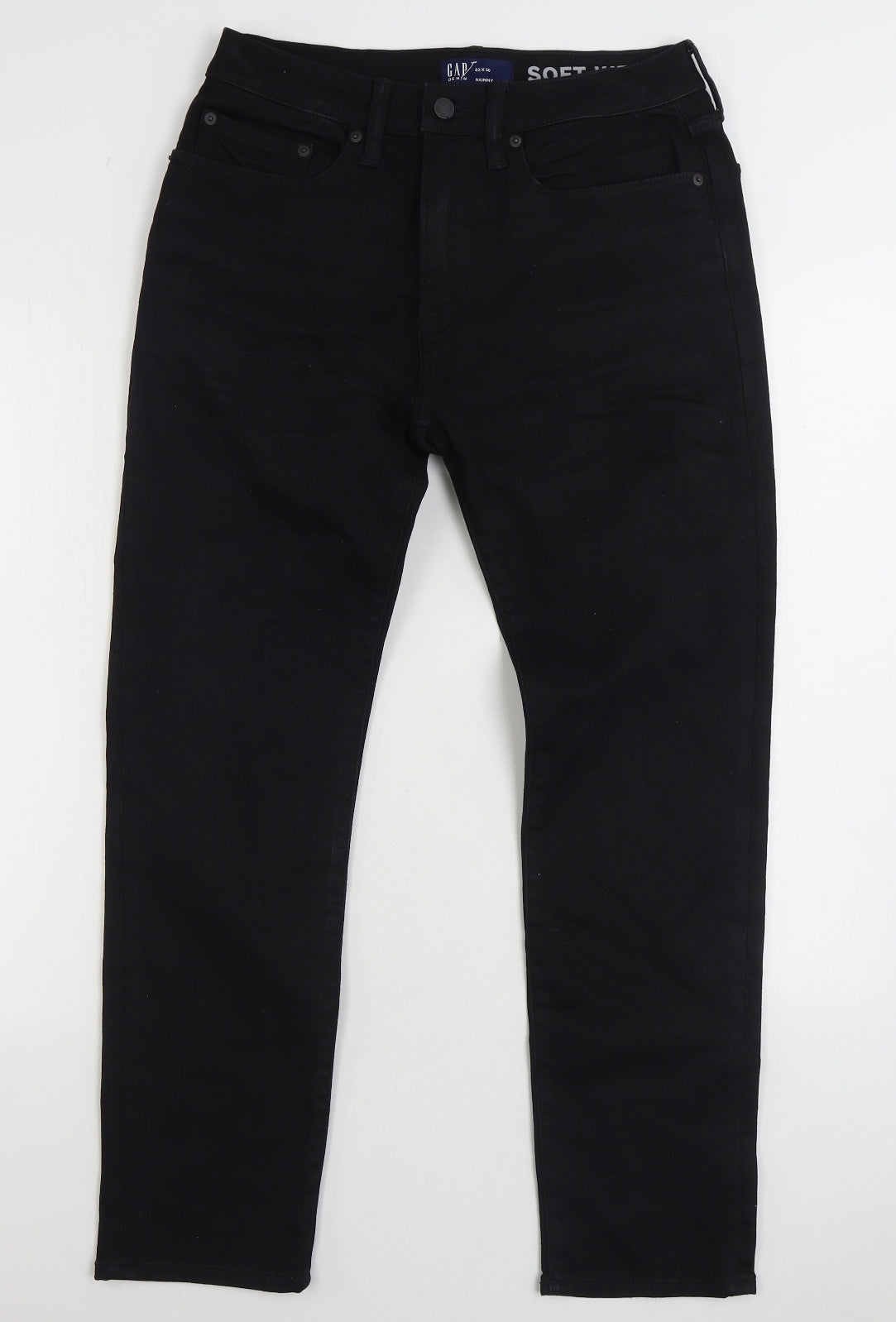 Gap Mens Black Cotton Skinny Jeans Size 32 in L30 in Regular Zip