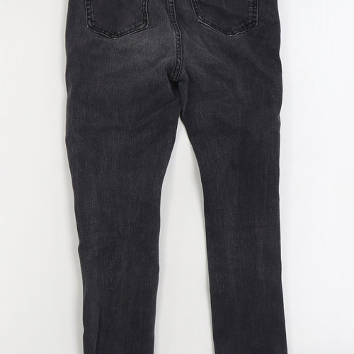 Marks and Spencer Womens Black Cotton Skinny Jeans Size 8 L22 in Regular Zip