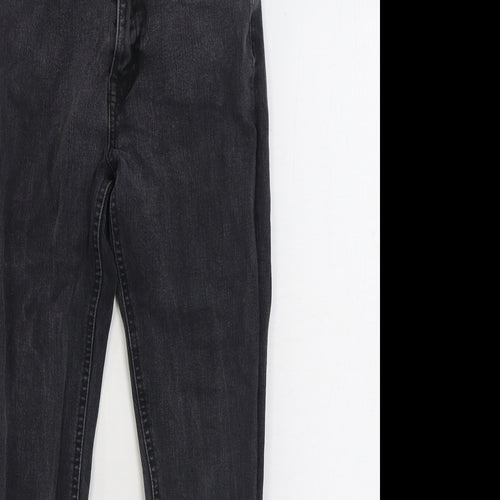 Marks and Spencer Womens Black Cotton Skinny Jeans Size 8 L22 in Regular Zip