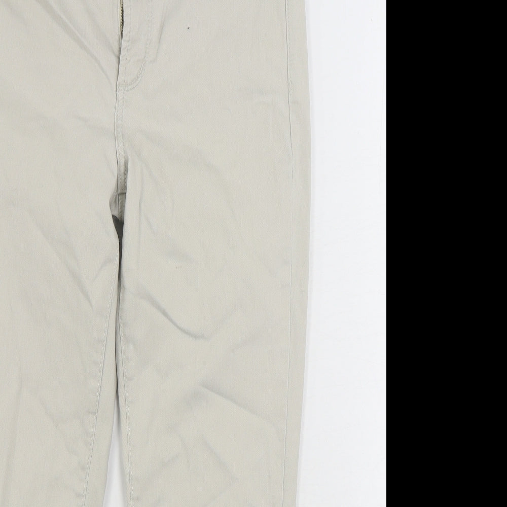 NXD Womens Beige Cotton Straight Jeans Size 10 L27 in Regular Zip