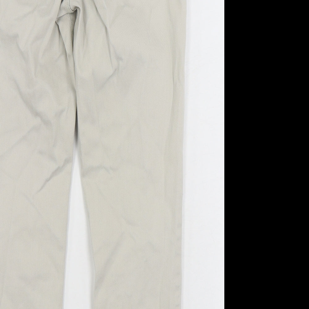 NXD Womens Beige Cotton Straight Jeans Size 10 L27 in Regular Zip