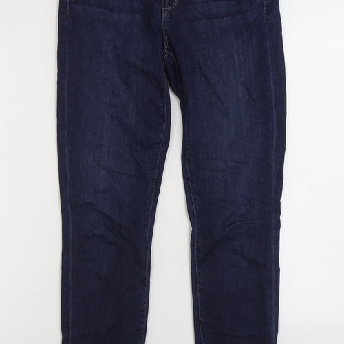 Parker Smith Mens Blue Cotton Straight Jeans Size 29 in L29 in Regular Zip