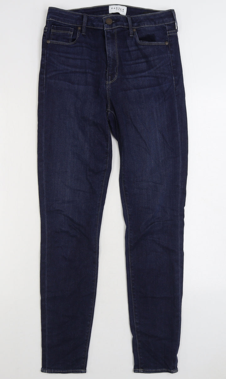 Parker Smith Mens Blue Cotton Straight Jeans Size 29 in L29 in Regular Zip