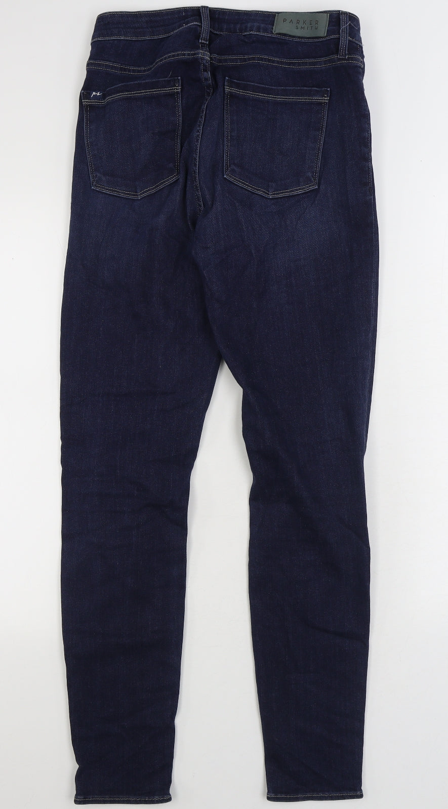 Parker Smith Mens Blue Cotton Straight Jeans Size 29 in L29 in Regular Zip