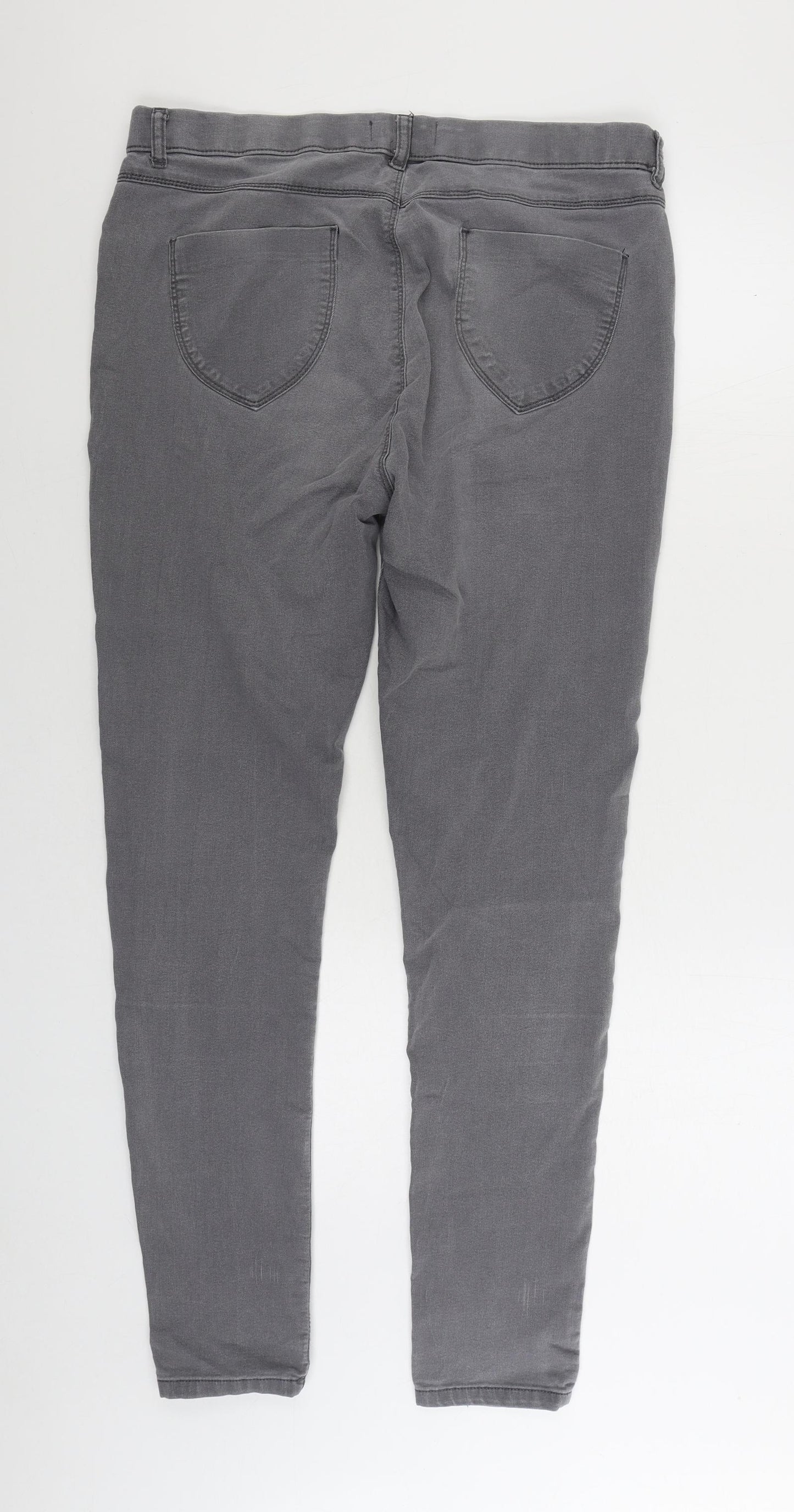Eden Womens Grey Cotton Jegging Jeans Size 12 L30 in Regular