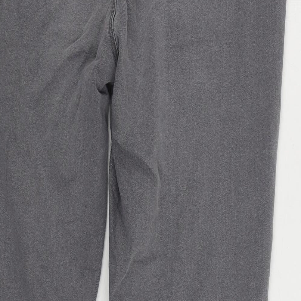Eden Womens Grey Cotton Jegging Jeans Size 12 L30 in Regular