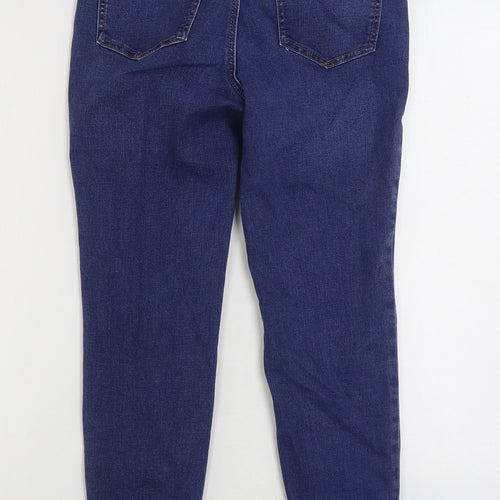 TU Womens Blue Cotton Skinny Jeans Size 10 L24 in Regular Zip