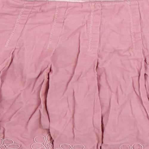 Campus Girls Pink Cotton Pleated Skirt Size 5 Years Regular Zip