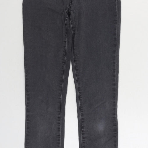 Sportsgirl Womens Black Cotton Skinny Jeans Size 8 L28 in Regular Zip