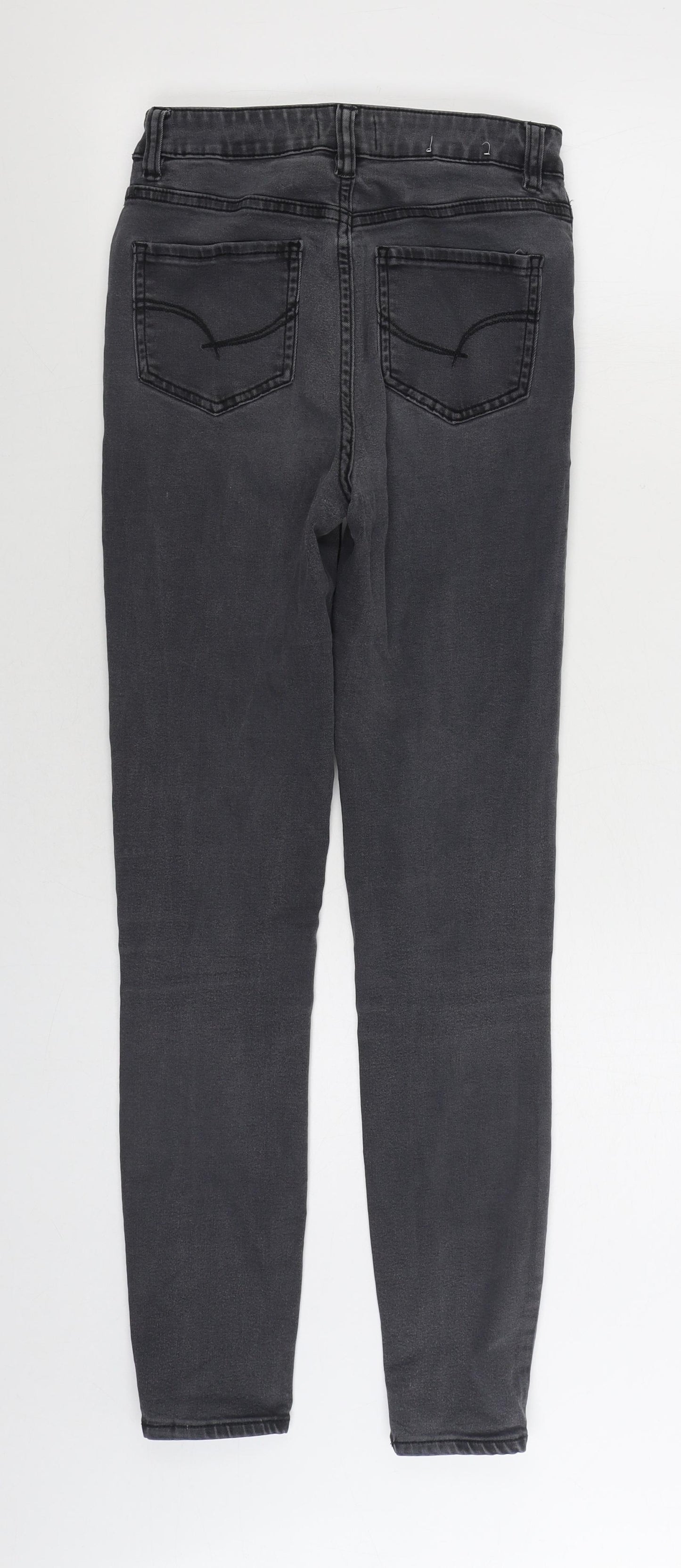 Sportsgirl Womens Black Cotton Skinny Jeans Size 8 L28 in Regular Zip