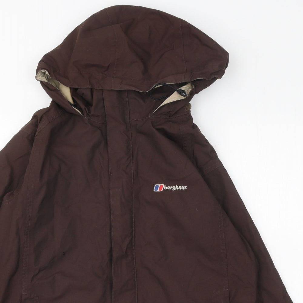 Berghaus Womens Brown Rain Coat Coat Size 10 Zip