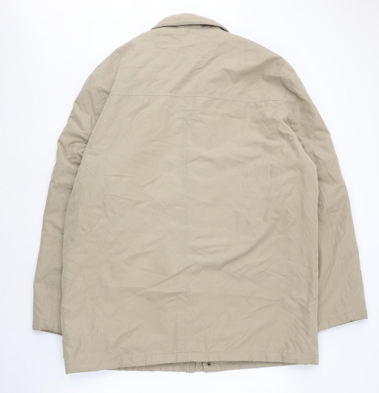 greenwoods Mens Beige Parka Size L Zip