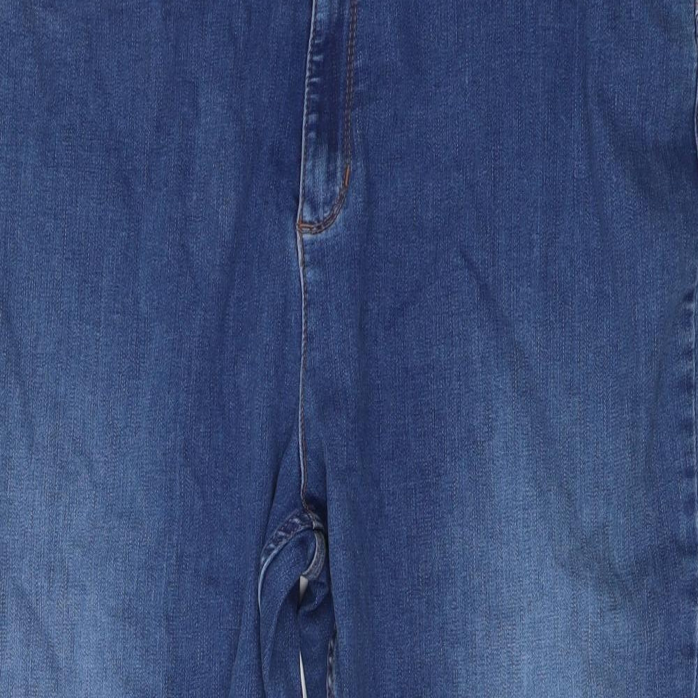 Marks and Spencer Womens Blue Cotton Skinny Jeans Size 20 L26 in Regular Button