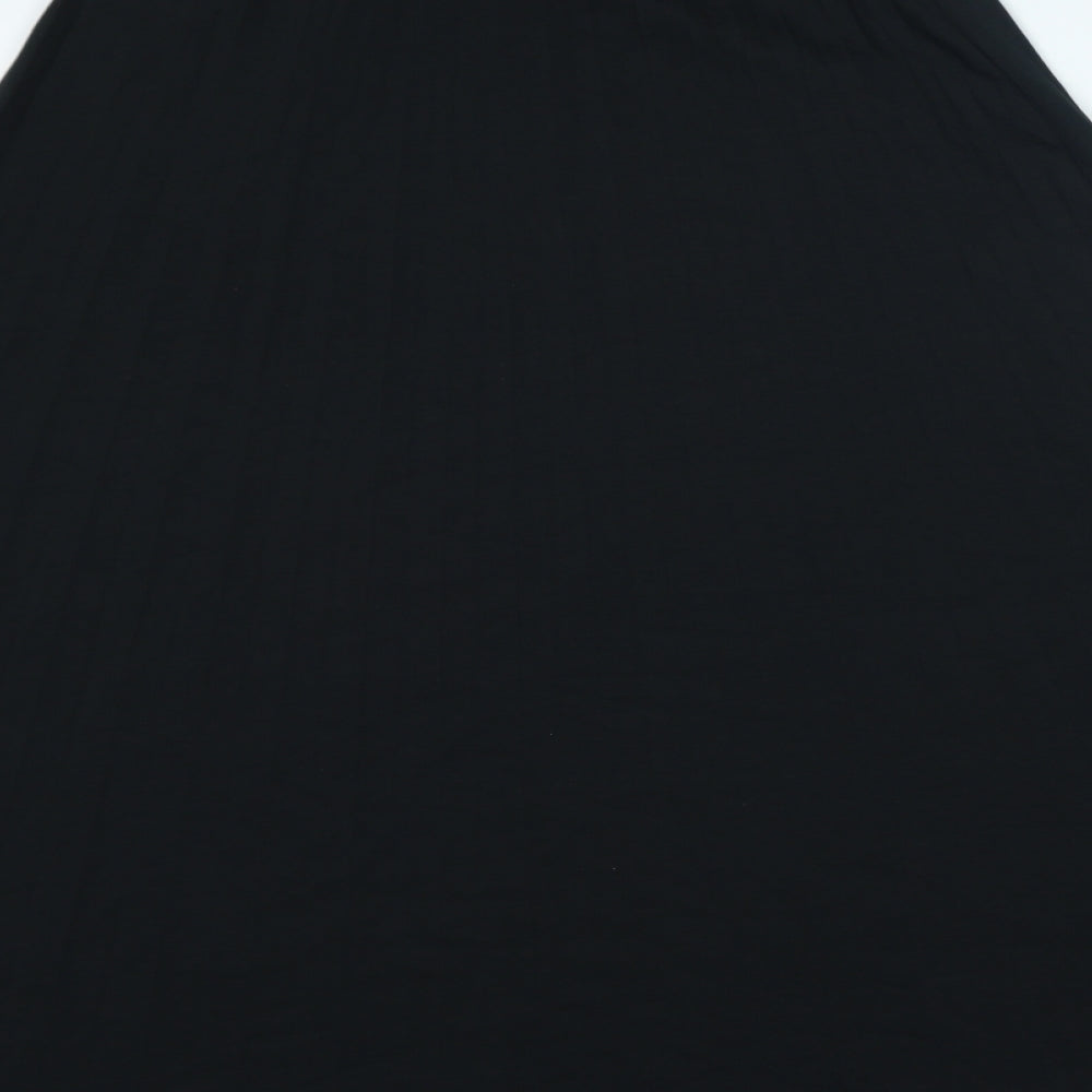 Marks and Spencer Womens Black Polyester A-Line Skirt Size 8
