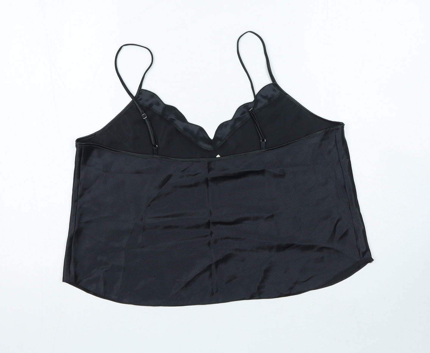 Petite Fleur Womens Black Polyester Camisole Tank Size 16 V-Neck