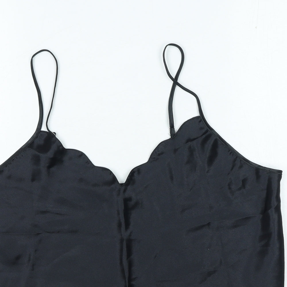 Petite Fleur Womens Black Polyester Camisole Tank Size 16 V-Neck