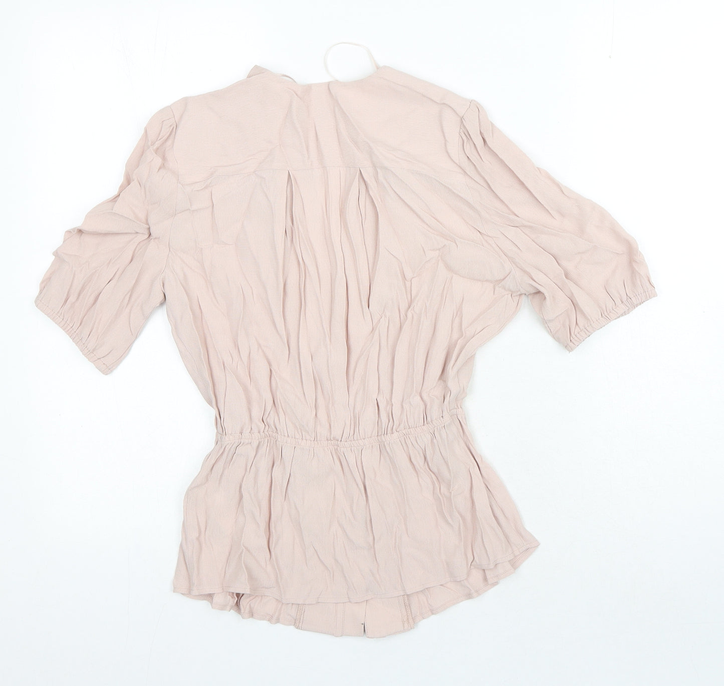 Marks and Spencer Womens Pink Viscose Basic Blouse Size 8 Sweetheart