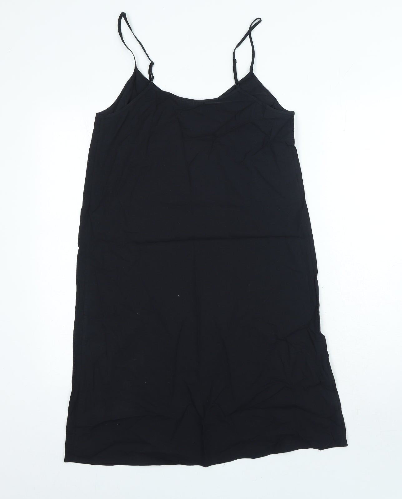 Marks and Spencer Womens Black Cotton A-Line Size 8 V-Neck Pullover