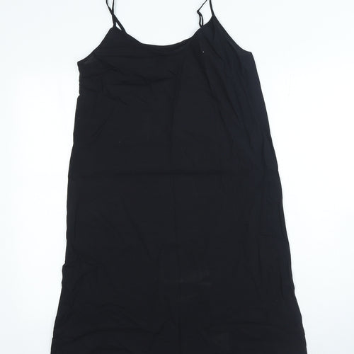 Marks and Spencer Womens Black Cotton A-Line Size 8 V-Neck Pullover