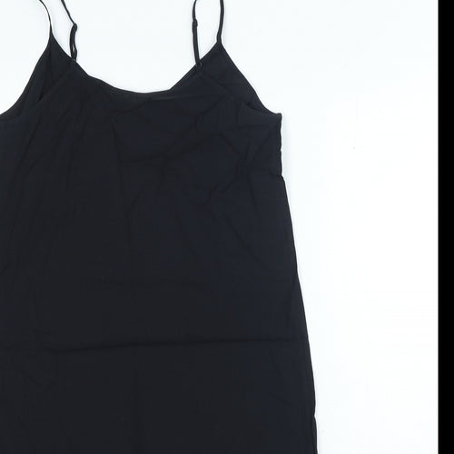 Marks and Spencer Womens Black Cotton A-Line Size 8 V-Neck Pullover