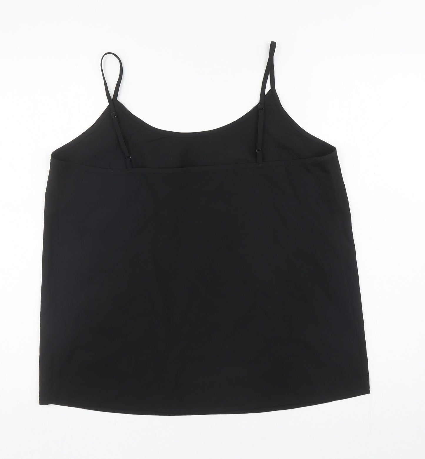 Marks and Spencer Womens Black Polyester Camisole Tank Size 14 Scoop Neck