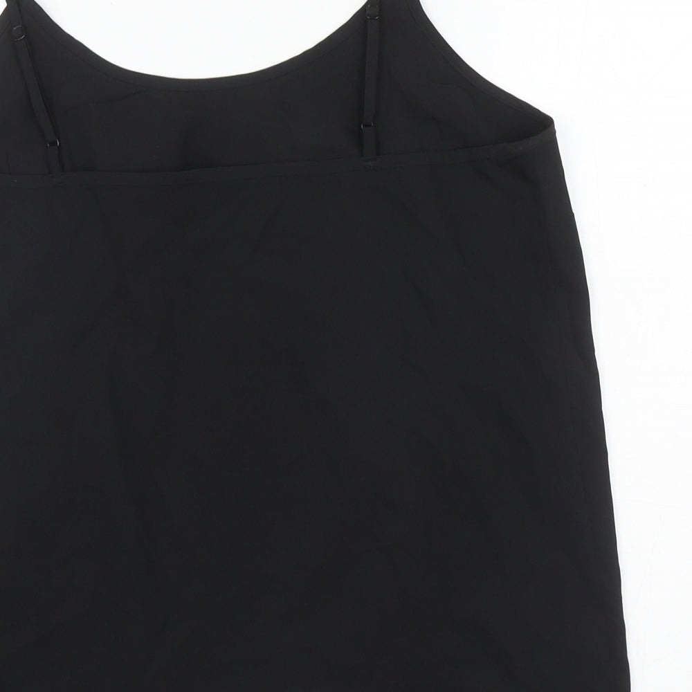 Marks and Spencer Womens Black Polyester Camisole Tank Size 14 Scoop Neck