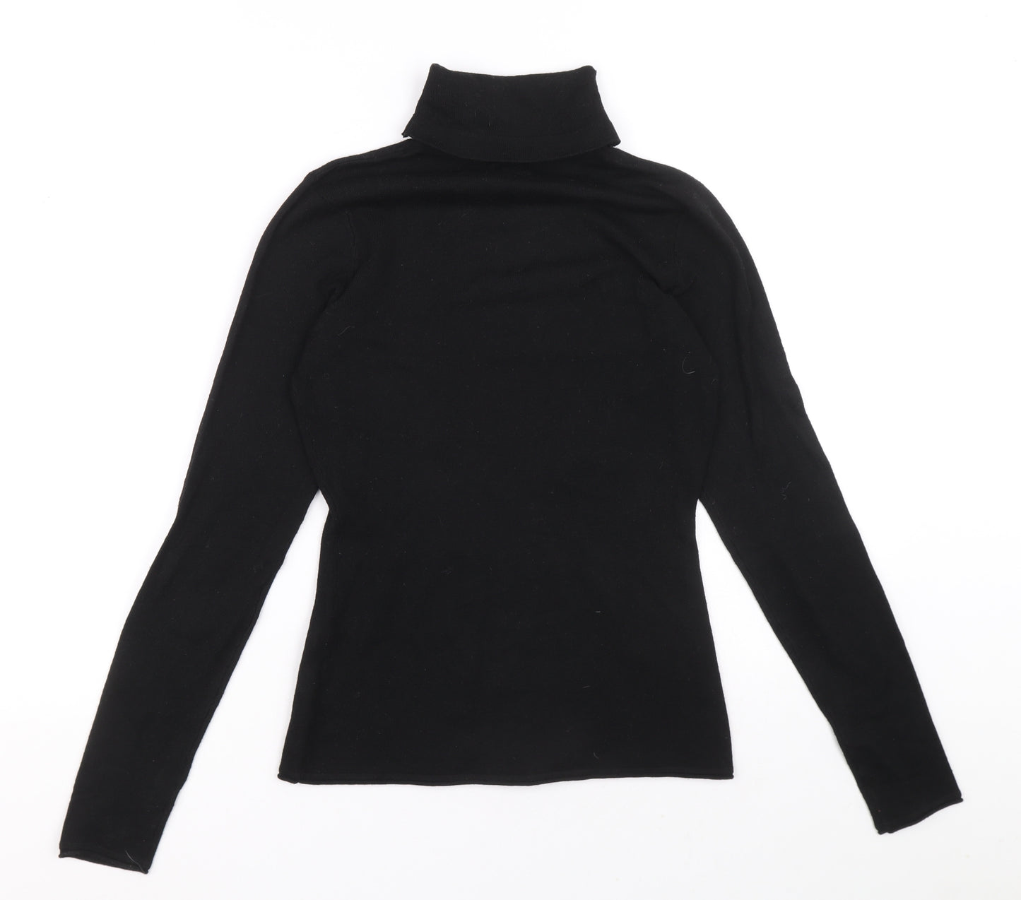 River Island Womens Black Roll Neck Polyester Pullover Jumper Size 8