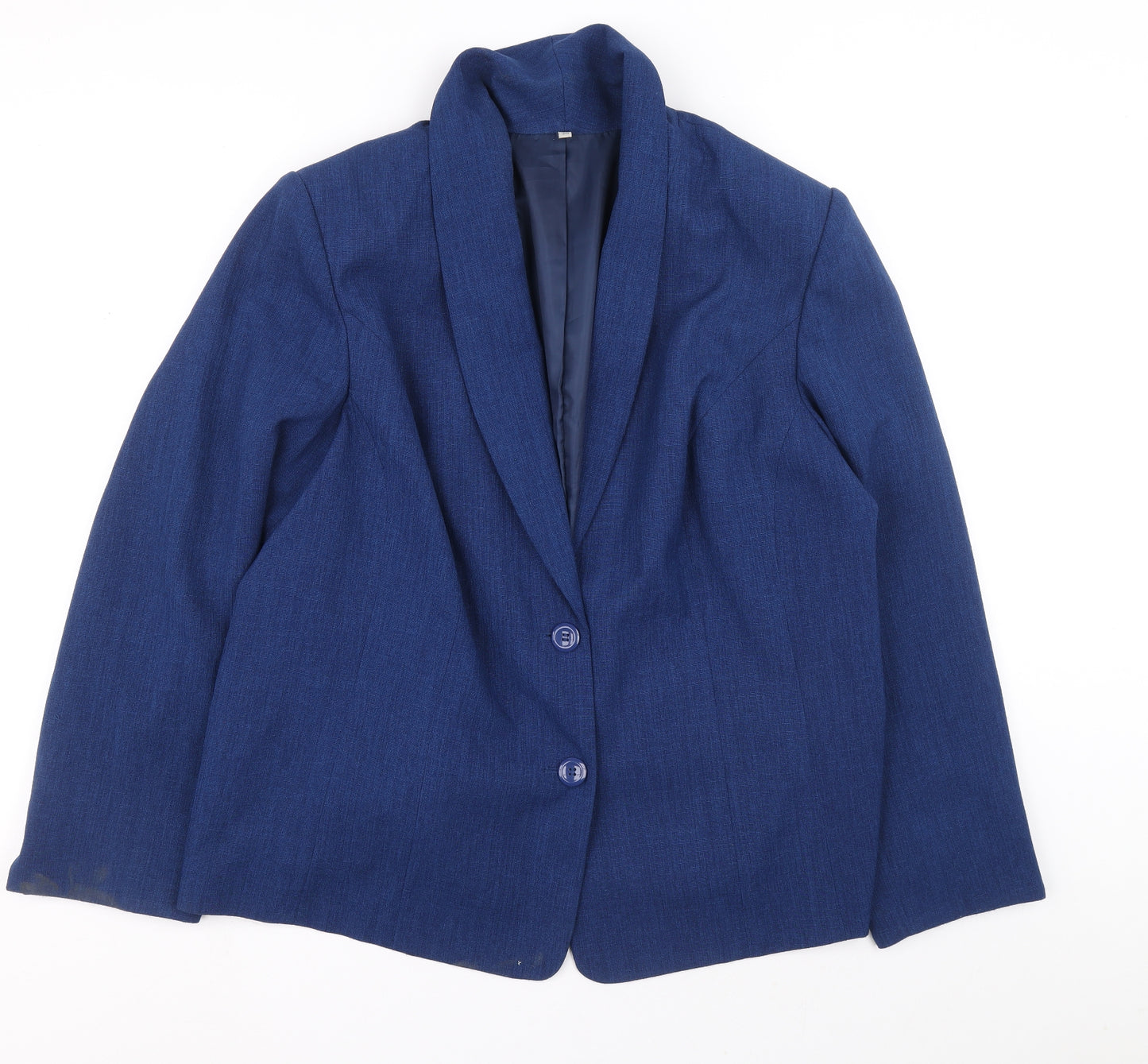 Preworn Womens Blue Jacket Blazer Size 20 Button