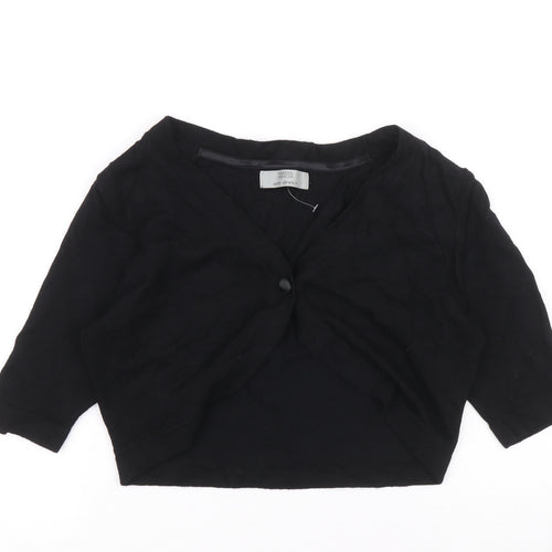 Marks and Spencer Womens Black V-Neck Viscose Cardigan Jumper Size 8