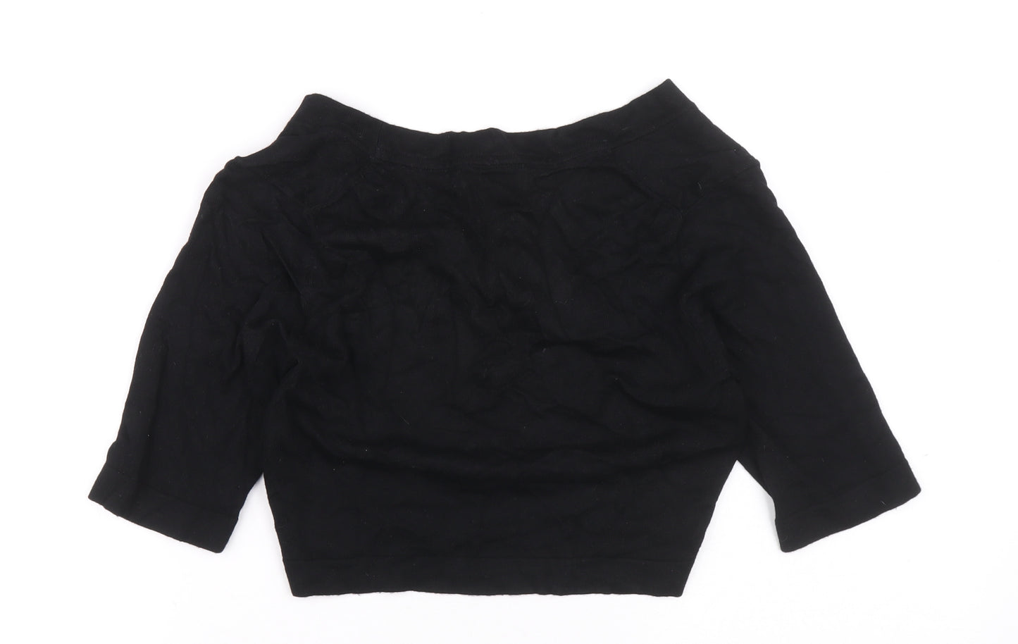 Marks and Spencer Womens Black V-Neck Viscose Cardigan Jumper Size 8