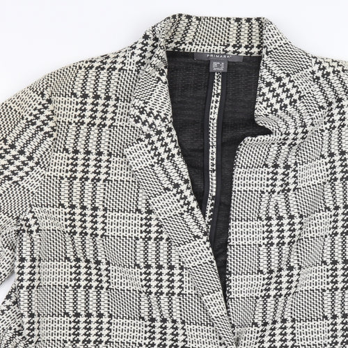 Primark Womens Yellow Check Jacket Blazer Size 16