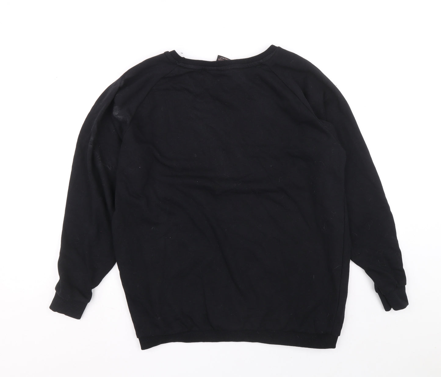 Pineapple Girls Black Cotton Pullover Sweatshirt Size 12-13 Years Pullover - Pinapple