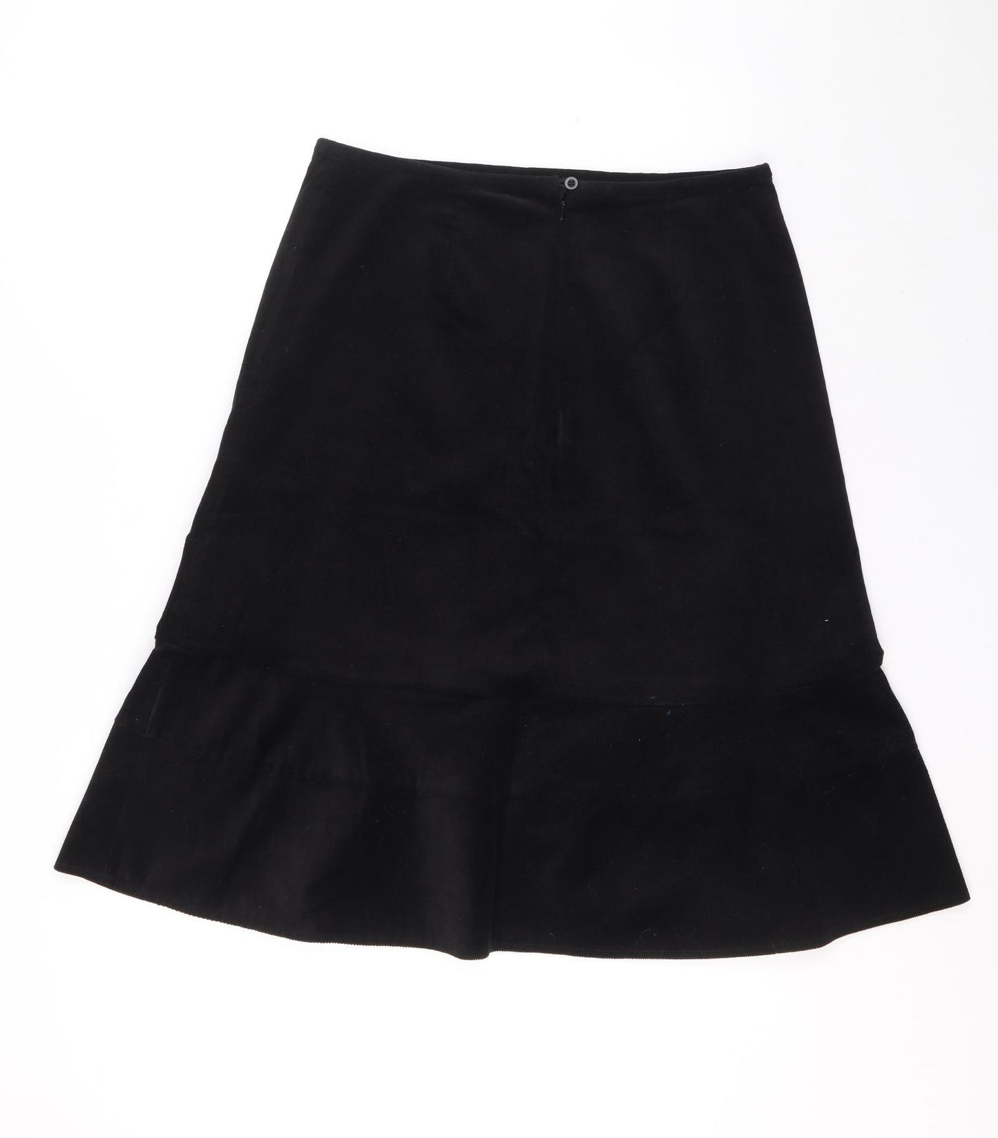 Mint Womens Black Cotton A-Line Skirt Size 12 Zip