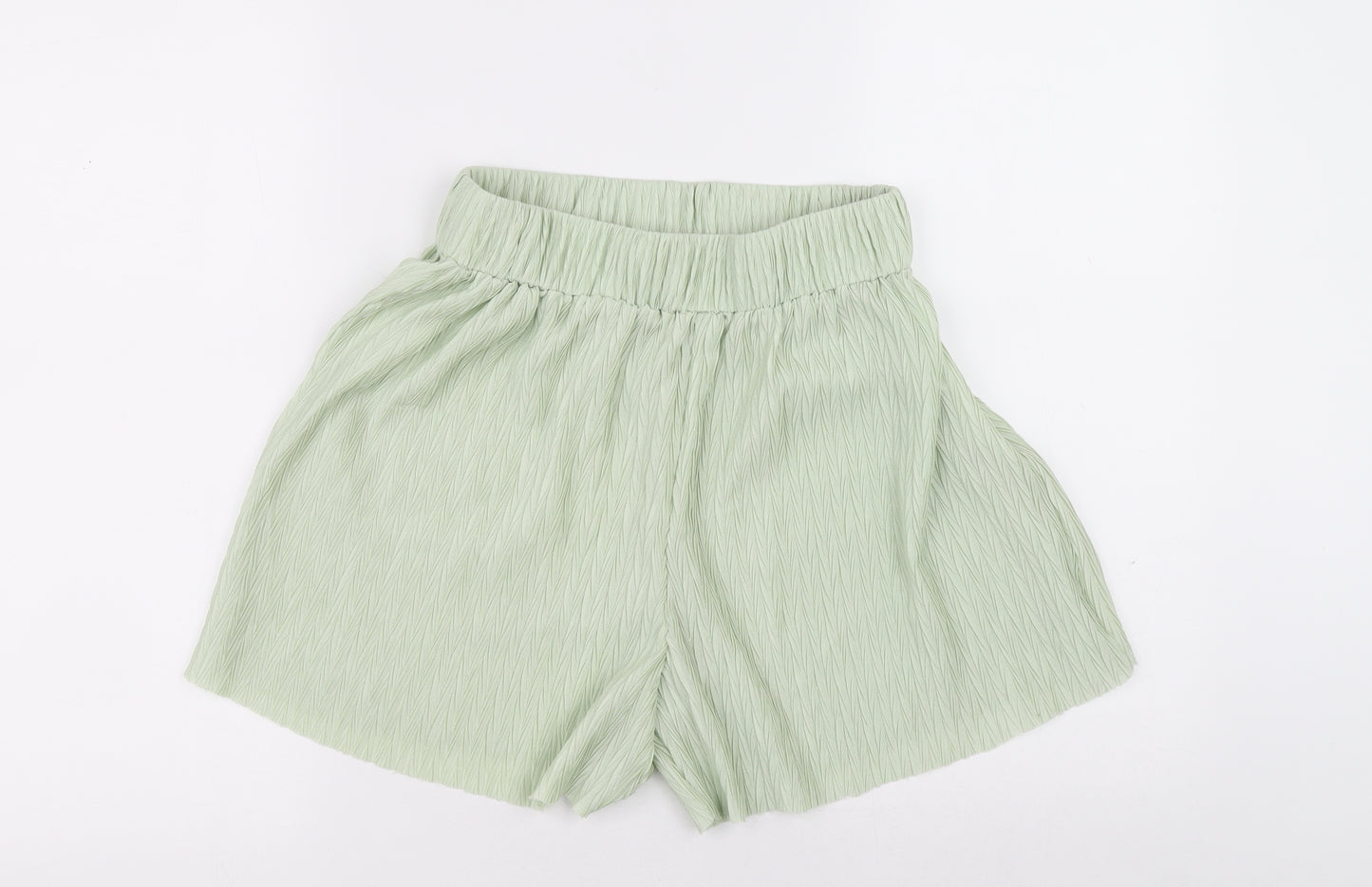 SHIEN Womens Green 100% Polyester Wrap Shorts Size 6 L5 in Relaxed Pull On