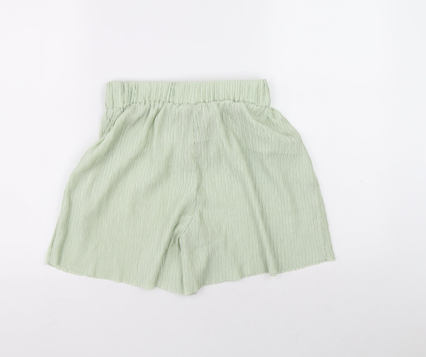 SHIEN Womens Green 100% Polyester Wrap Shorts Size 6 L5 in Relaxed Pull On