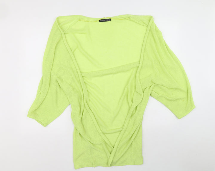 Atmosphere Womens Green V-Neck Cotton Cardigan Jumper Size S