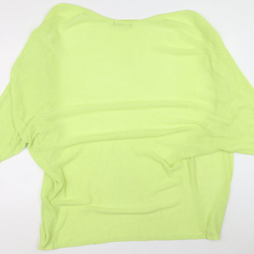 Atmosphere Womens Green V-Neck Cotton Cardigan Jumper Size S