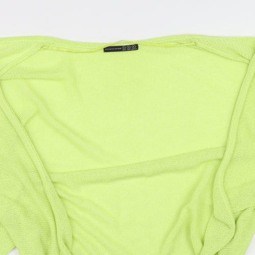 Atmosphere Womens Green V-Neck Cotton Cardigan Jumper Size S