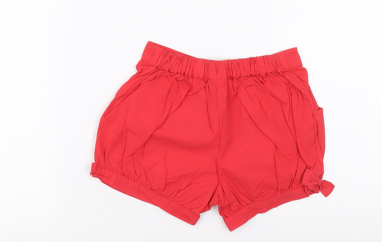 TU Boys Red Cotton Sweat Shorts Size 4-5 Years Regular