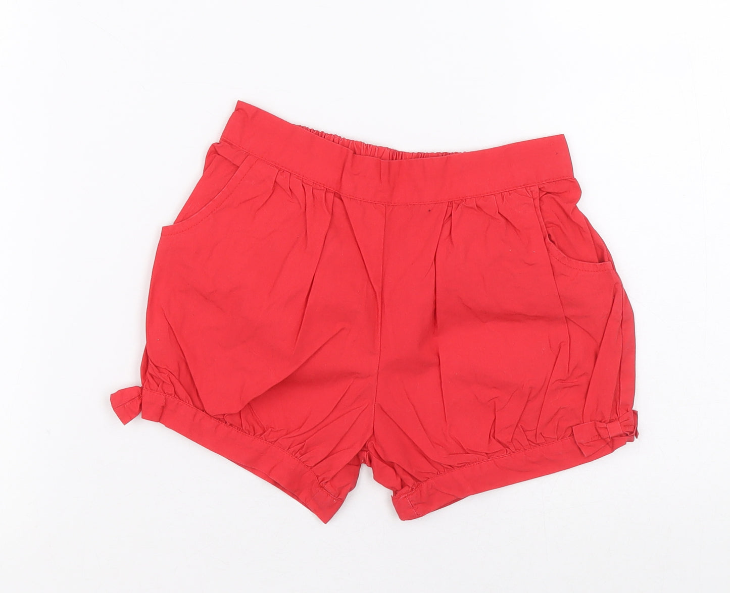 TU Boys Red Cotton Sweat Shorts Size 4-5 Years Regular