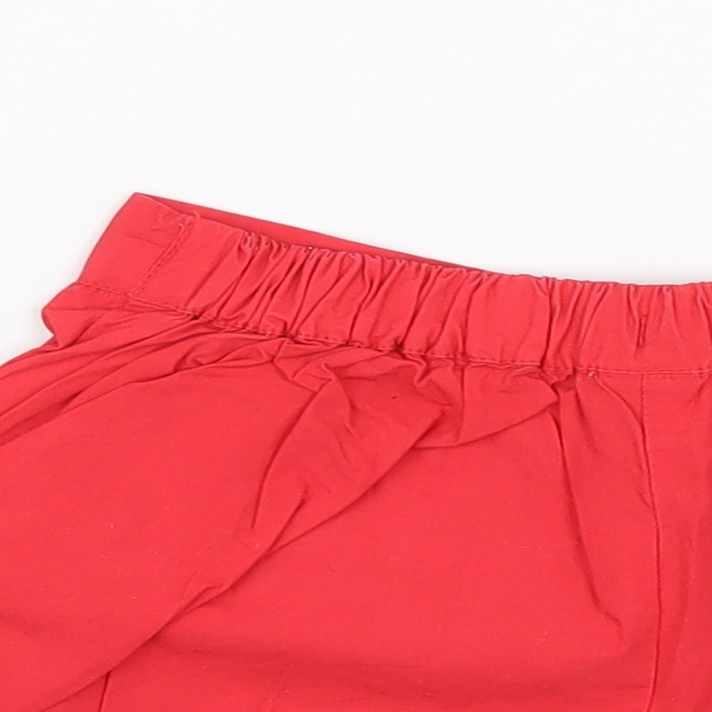 TU Boys Red Cotton Sweat Shorts Size 4-5 Years Regular