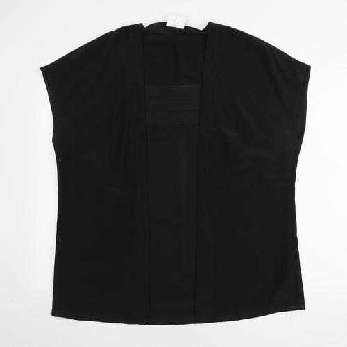 Sommermann Womens Black Polyester Basic T-Shirt Size 20 Square Neck