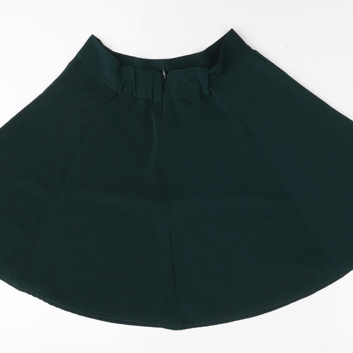 Brandy Melville Womens Green Polyester Skater Skirt Size 24 in Zip