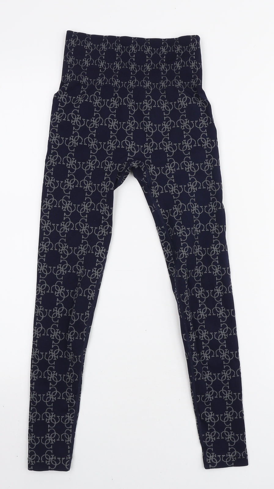 GUESS Womens Blue Geometric Polyester Jegging Leggings Size XS L24 in