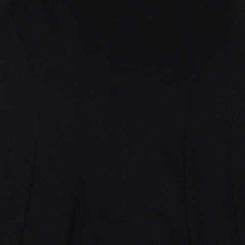 Marks and Spencer Womens Black Polyester Flare Skirt Size 14