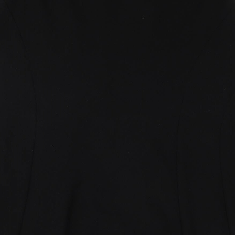 Marks and Spencer Womens Black Polyester Flare Skirt Size 14