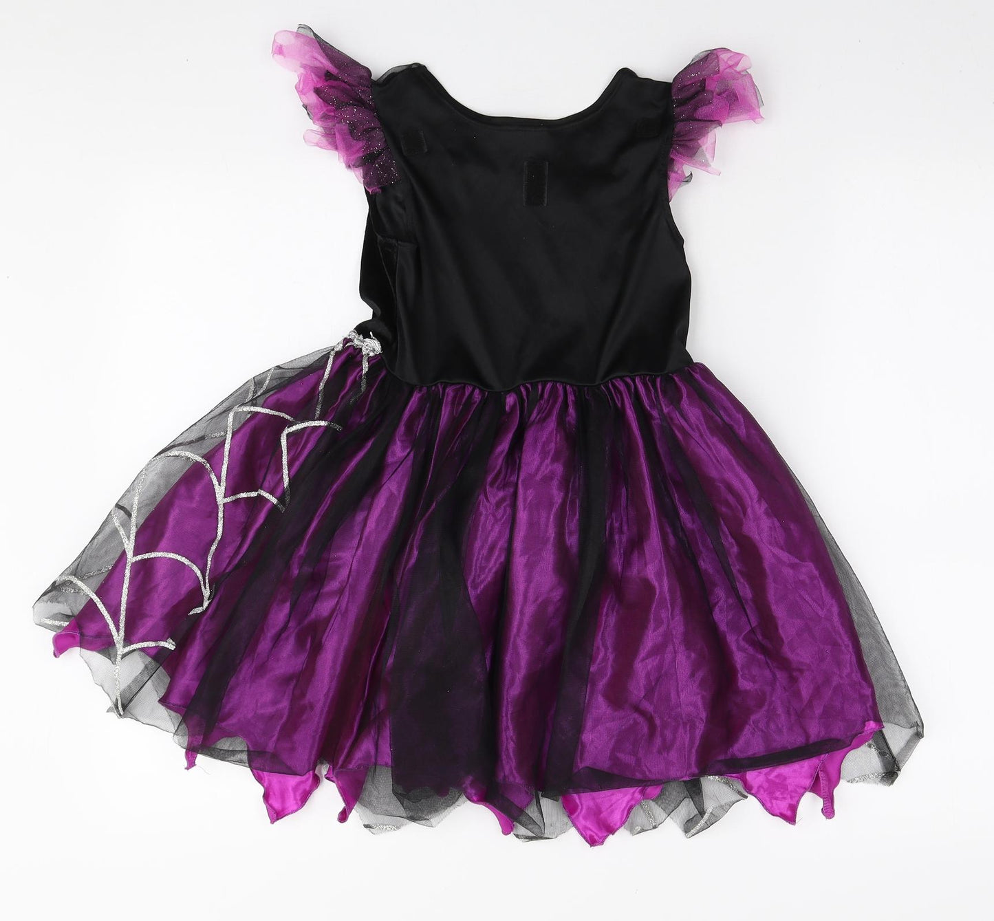 George Girls Purple Polyester Skater Dress Size 7-8 Years Round Neck Pullover - Witch Costume
