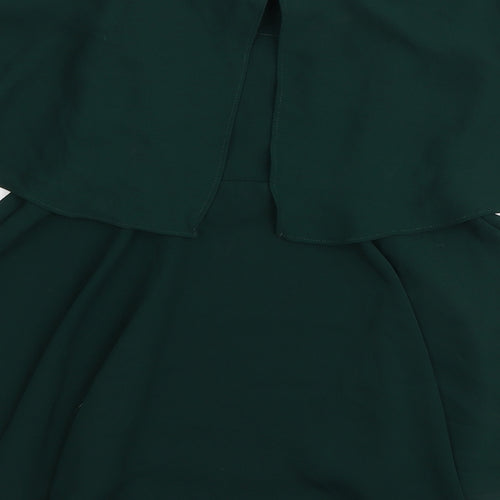 Coast Womens Green Polyester Basic Blouse Size 6 Off the Shoulder