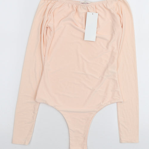 Dolly Diva Womens Pink Polyester Bodysuit One-Piece Size 6 Button